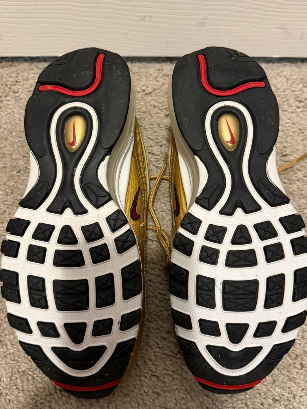 Nike Metallic Gold and Black Sneakers